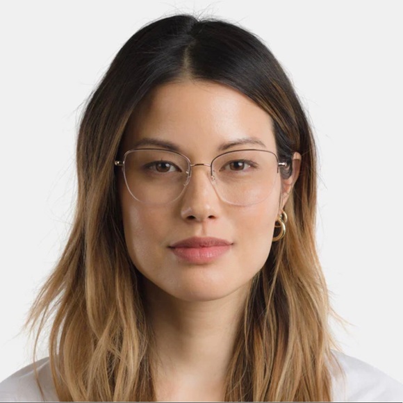 Garrett Leight PERSHING Gold Feather Rim Glasses - Picture 5 of 5